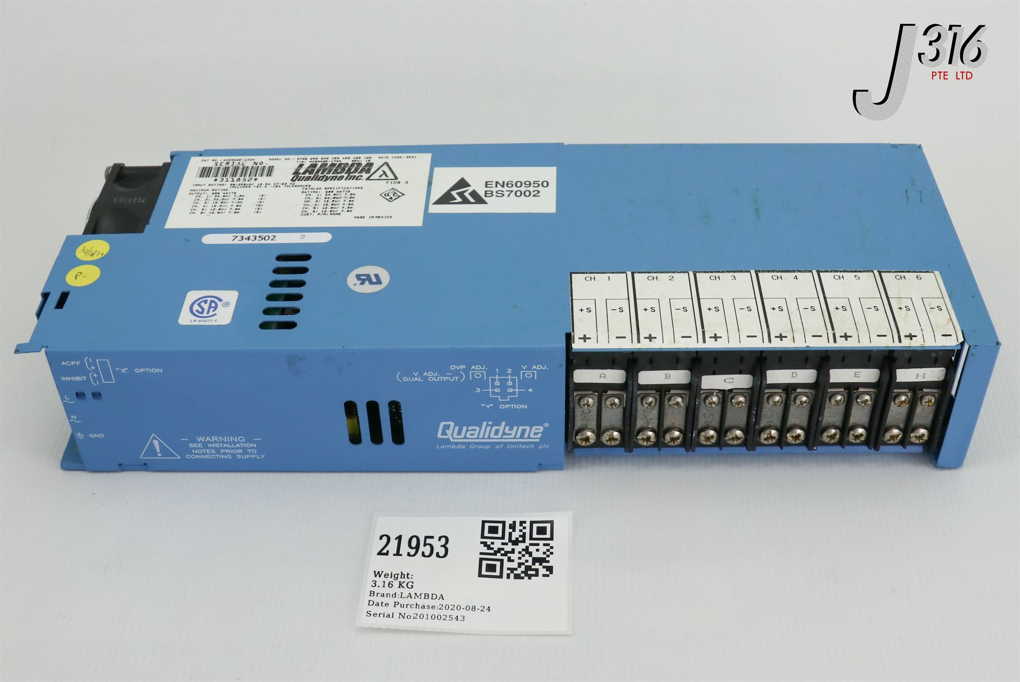 Alimentation Lambda Qualidyne 23082BFX 12V DC - Pour Pièces Ou Réparation, état Non Fonctionnel